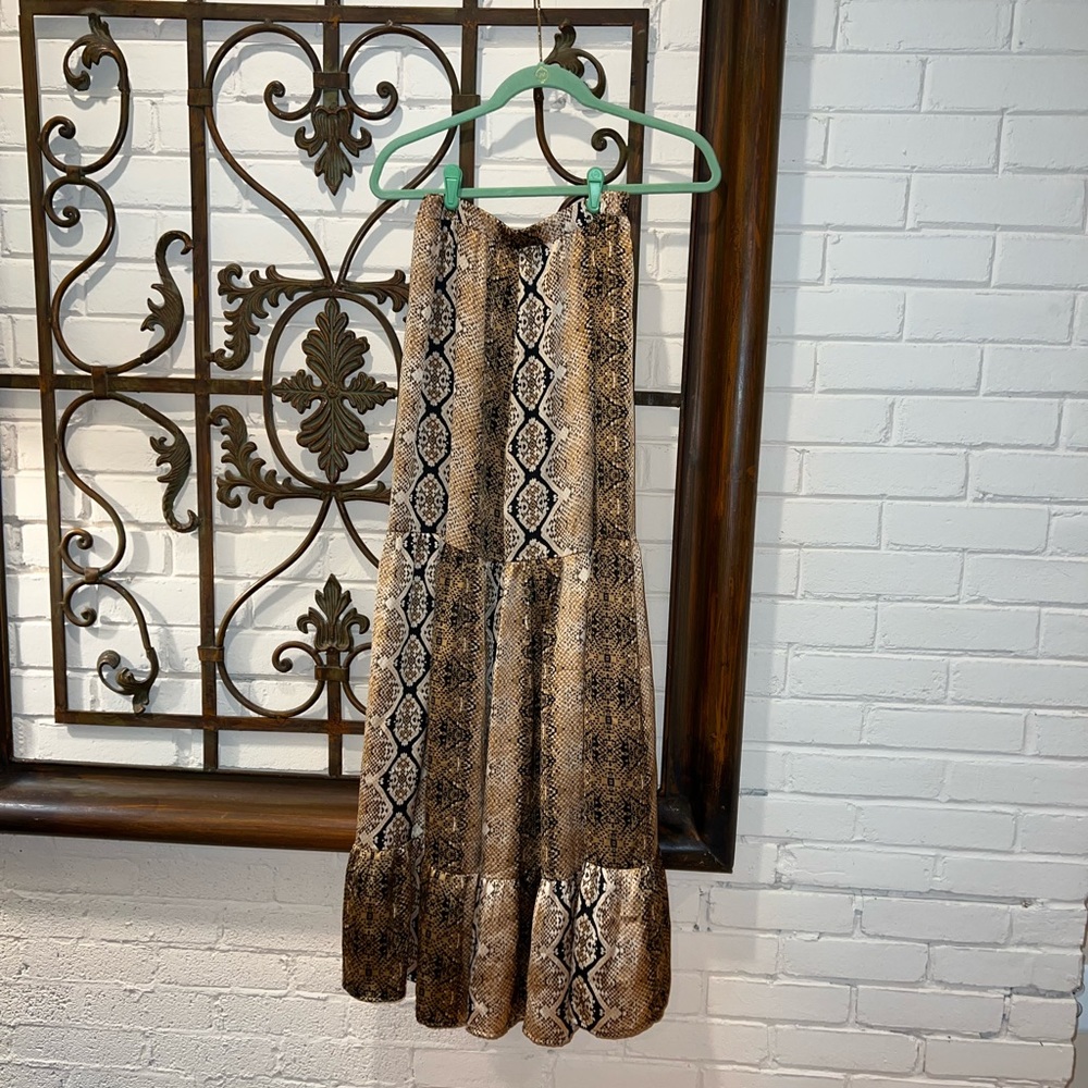 Nasty gal snake print maxi skirt